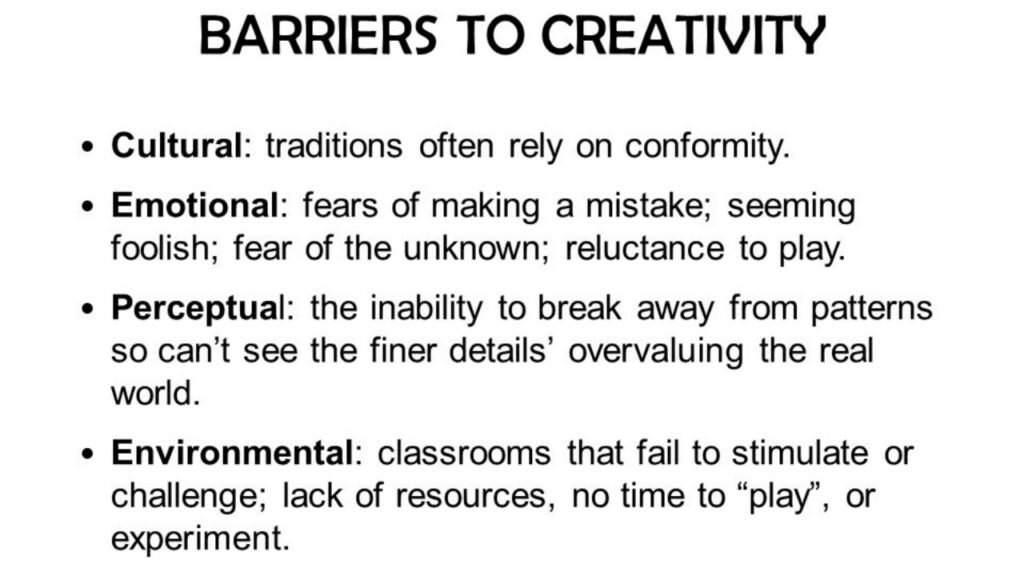 Barriers to Creative Thinking Class 12